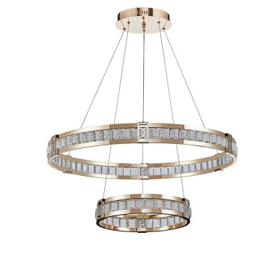 Modern Light Luxury Round Crystal Pendant LED Chandelier AQ-90008-160W
