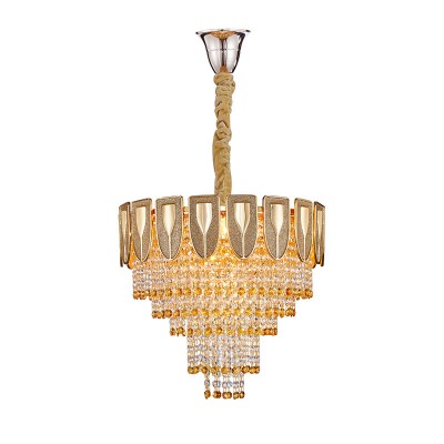Modern Metal Hanging Chandelier with Zinc Wine Glasses Decorative Crystal AQ-40115-5