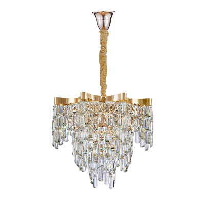 Light Luxury Crystal Lamp Modern Geometric Chandelier AQ-90005D-14C