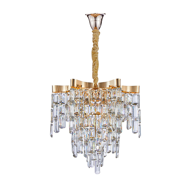 Light Luxury Crystal Lamp Modern Geometric Chandelier AQ-90005D-9C