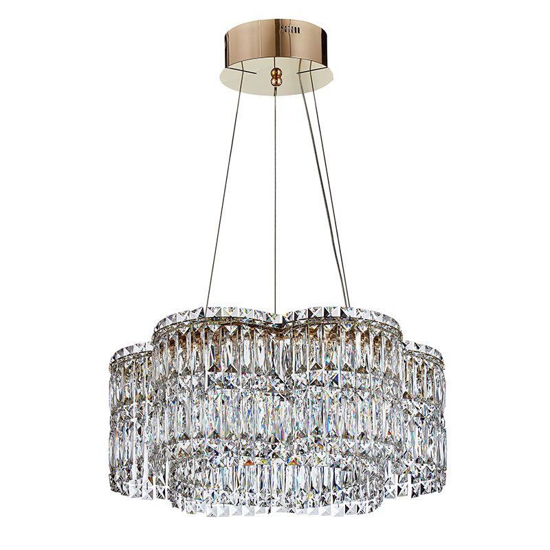 Modern Minimalist Crystal Chandelier LED Geometric Chandelier Wave AQ-WFH002-62w